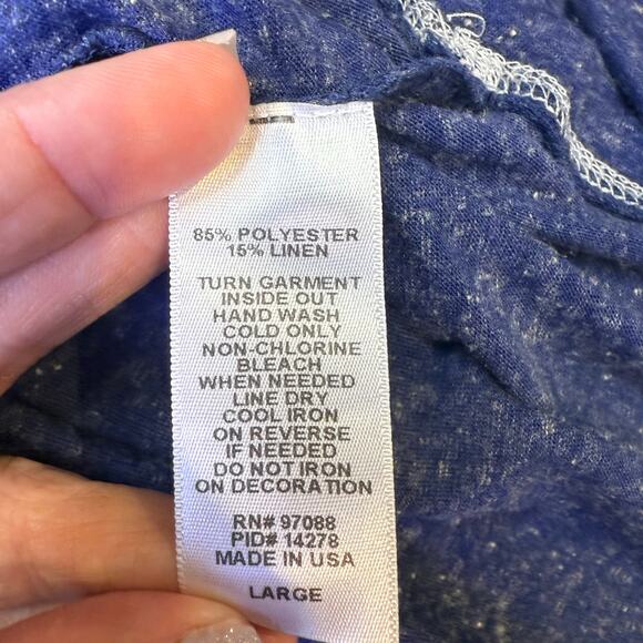 VTG Delias Y2K Large blue pink tribal knit blouse whimsygoth preppy women USA - Picture 8 of 8